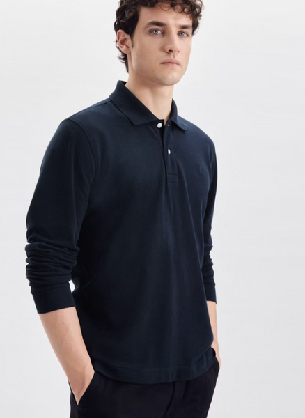 Kragen Polo-Shirt Regular Langarm Herren