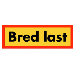 LKW-Schild „Bred last“ (Überbreite) / Skandinavien