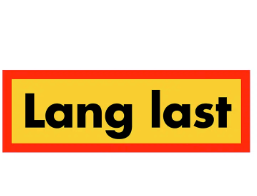 LKW-Schild „Lang last“ (Überlänge) / Skandinavien