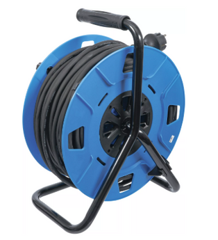 Kabeltrommel | 50 m | 3x1,5 mm² | 4 Steckdosen | IP 44 | 3500 W, Art.-Nr: NBG 3378