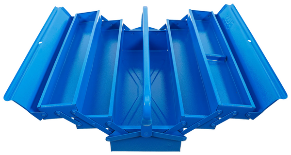 Metall-Werkzeugkasten | leer | 530 x 200 x 200 mm | 5 Fächer HS CODE:732690