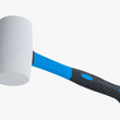 Gummihammer | Fiberglasstiel | weißer Kopf | Ø 64 mm | 750 g HS CODE:820520
