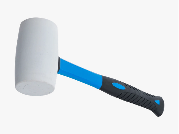 Gummihammer | Fiberglasstiel | weißer Kopf | Ø 64 mm | 750 g HS CODE:820520