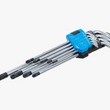 Winkelschlüssel-Satz | extra lang | T-Profil (für Torx) mit Bohrung T10 - T50 | 9-tlg. HS CODE:820411