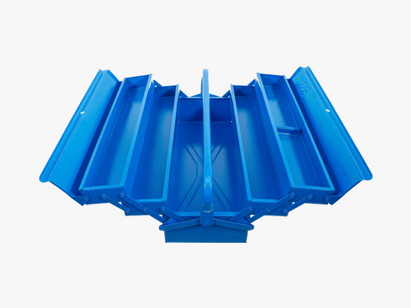Metall-Werkzeugkasten | leer | 530 x 200 x 200 mm | 5 Fächer