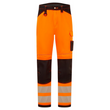 PW340 - PW3 Hi-Vis Arbeitsbundhose Orange/Schwarz