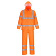 H448 - Hi-Vis Regenanzug leicht verstaubar Orange