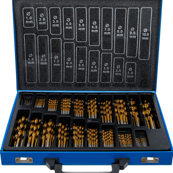 BGS Spiralbohrer-Satz | HSS | titan-nitriert | 1 - 10 mm | 170-tlg.