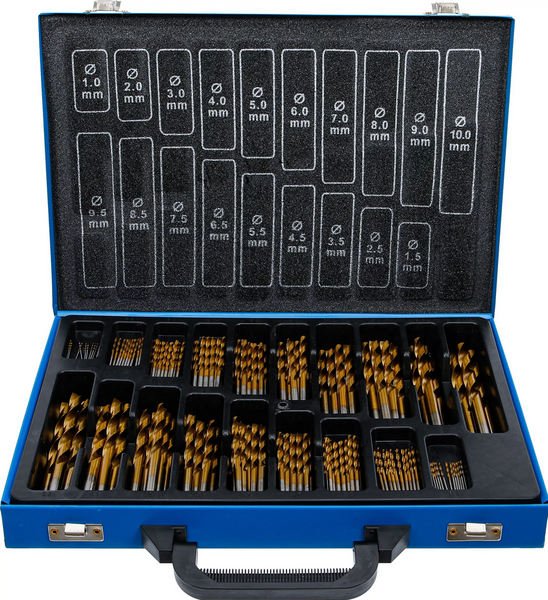 BGS Spiralbohrer-Satz | HSS | titan-nitriert | 1 - 10 mm | 170-tlg.