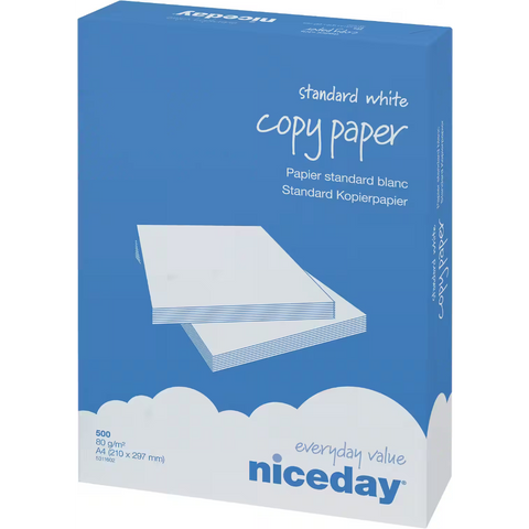 Niceday Copy DIN A4 Druckerpapier Weiß 80 g/m² Glatt 500 Blatt