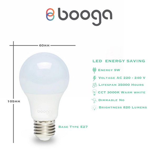 LED Glühbirne E27 Lampe Bulb  12W Booga kaltweiss warmweiss Energiesparlampe