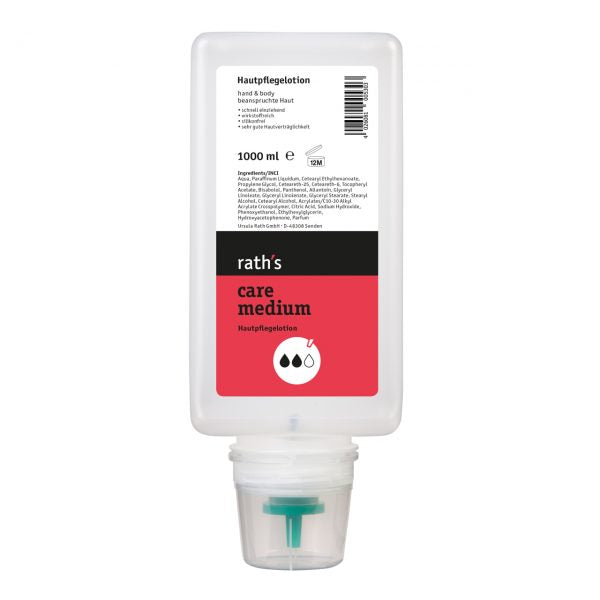 rath’s care medium Hautpflegelotion 1 Liter-Softflasche