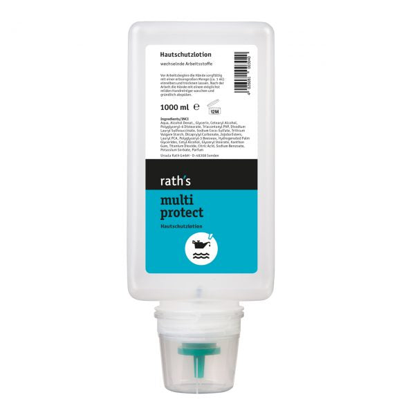 rath’s multi protect Hautschutzlotion 1 Liter-Softflasche
