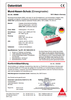 Medizinische Maske, Mund-Nasen-Schutz deutsche Herstellung
