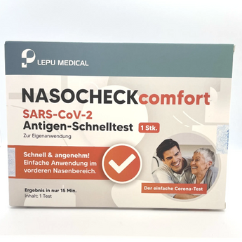 CoVid-19 Antigen Schnelltest, Nasocheck comfort, Lepu Medical, Laientest