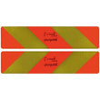 Kennzeichnungstafeln nach ECE 70.01 Chevron (für Lastwagen / Zugmaschinen) retroreflektierend: Folie gelb Typ III