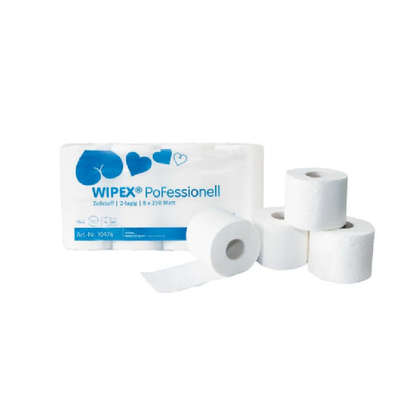 Toilettenpapier, 2-lagig, 250 Blatt, hochweiss, WIPEX PoFessionell