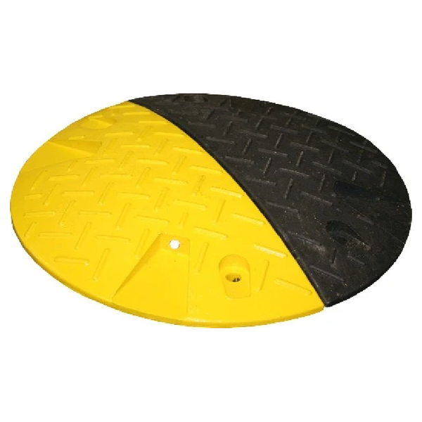 Geschwindigkeitshemmer Gelb/ Schwarz aus Recyclingmaterial
