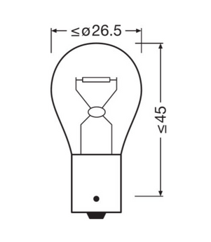 ORIGINAL - METAL BASE P21W 12V