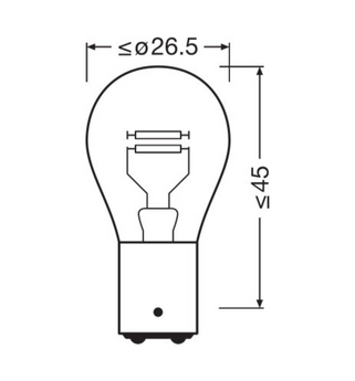 ORIGINAL - METAL BASE P21/5W 12V