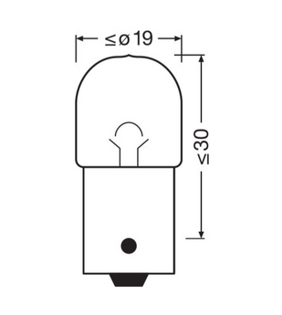 ORIGINAL - METAL BASE R10W 12V