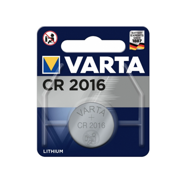 Varta Lithium Knopfzelle Batterie CR 2016 3V - 1er Blister
